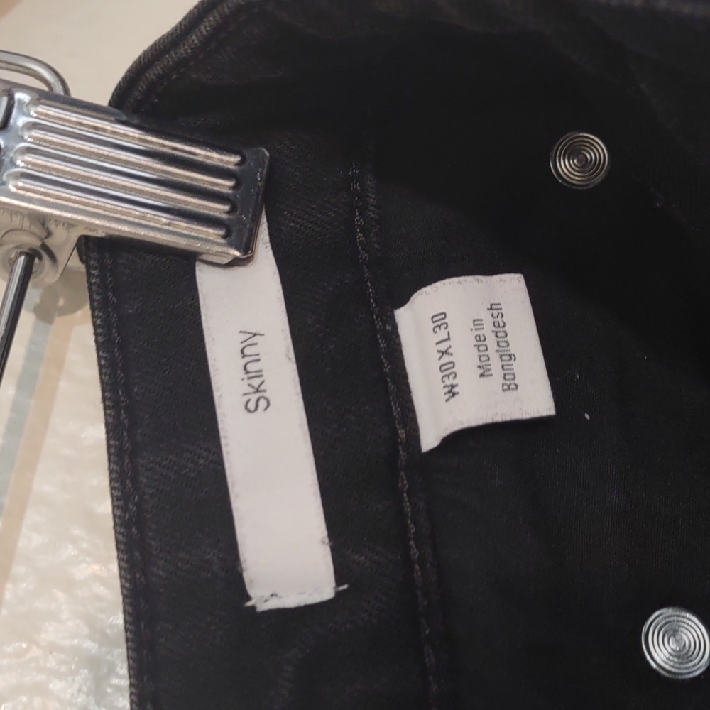 USED CALVIN KLEIN SKINNY 30W X 30L 70% COTTON 28% POLYESTER 2% ELASTANE BLACK - Picture 9 of 15
